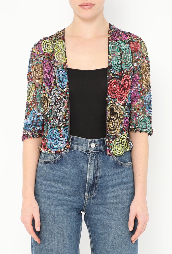 Dries Van Noten Sequin Bolero Top - 1