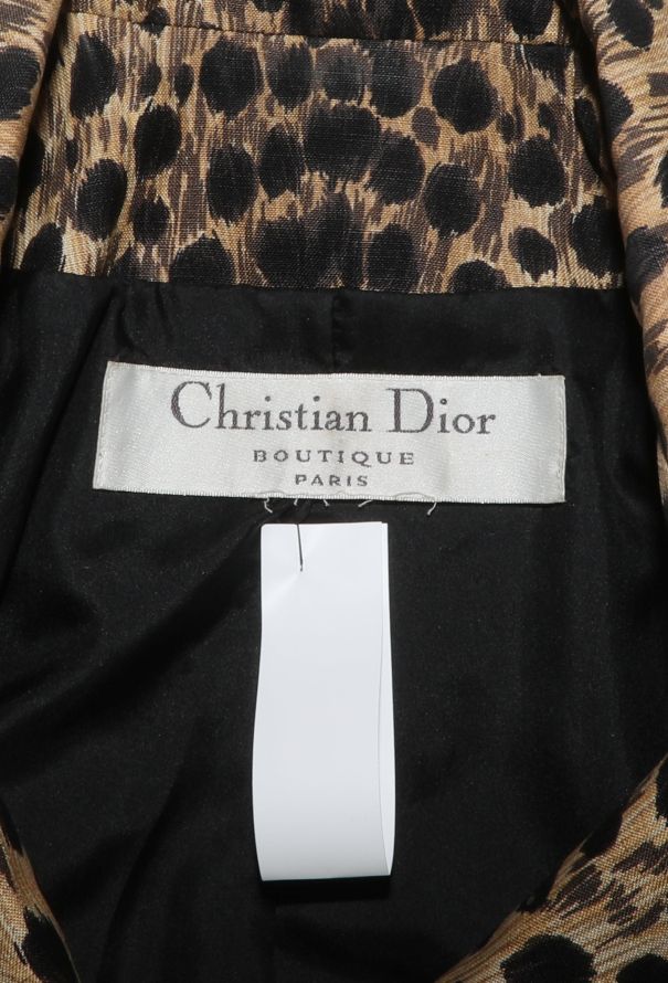 Dior 1997 Cheetah Print Silk Bar Jacket - 5