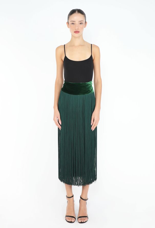 Jean Paul Gaultier Fall 2006 Velvet Fringe Skirt - 1