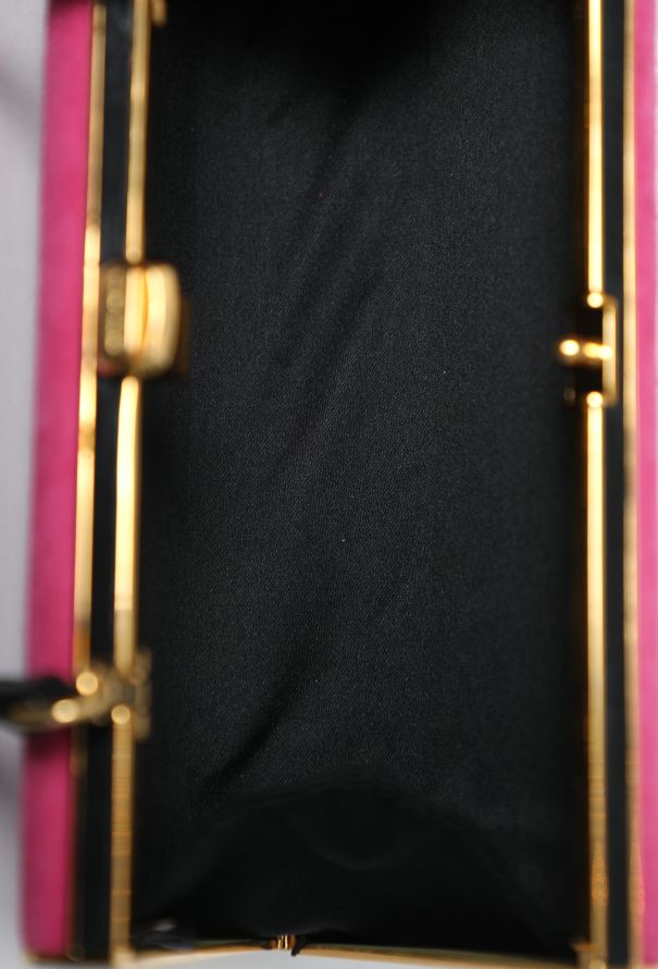 Miu Miu 2008 Striped Suede Minaudière Clutch - 13