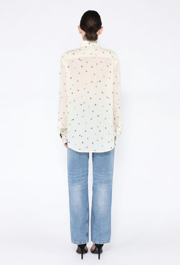 Saint Laurent Spring 2019 Printed Button Down - 6