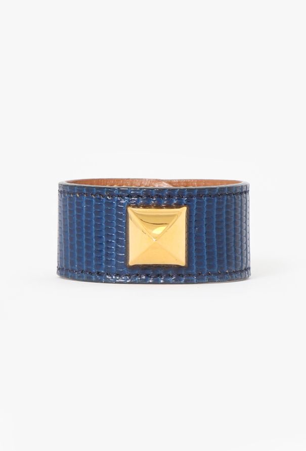 Hermès Vintage Clou Médor Lizard Bracelet - 1