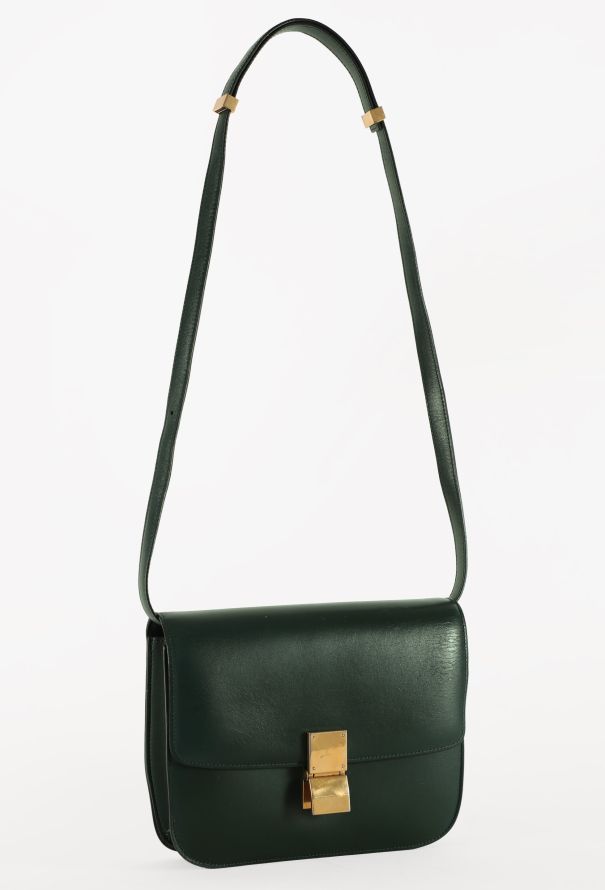 Céline Dark Green Classic Box Bag - 2