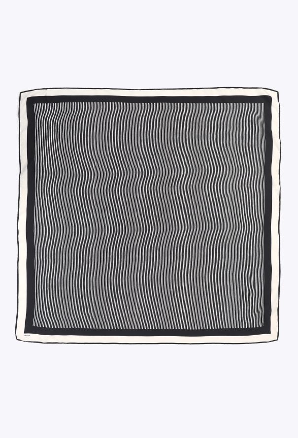 Céline Striped Silk Scarf - 3
