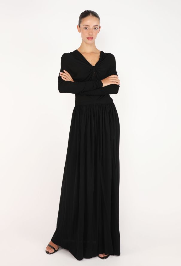Nina Ricci Vintage Jersey Batwing Gown - 5