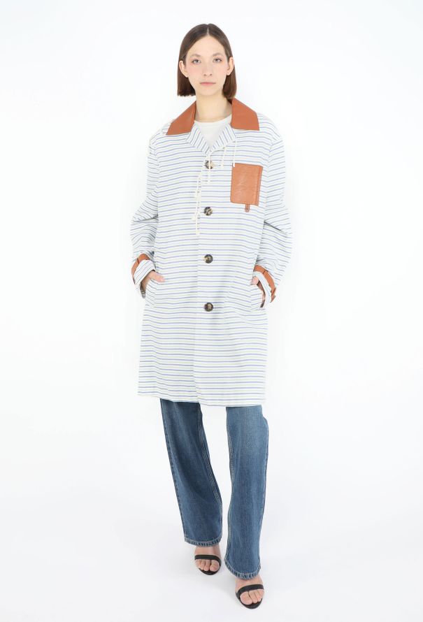 Loewe Striped Canvas Emblem Coat - 4