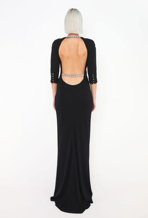 Azzaro Nazca Backless Embellished Gown - 4