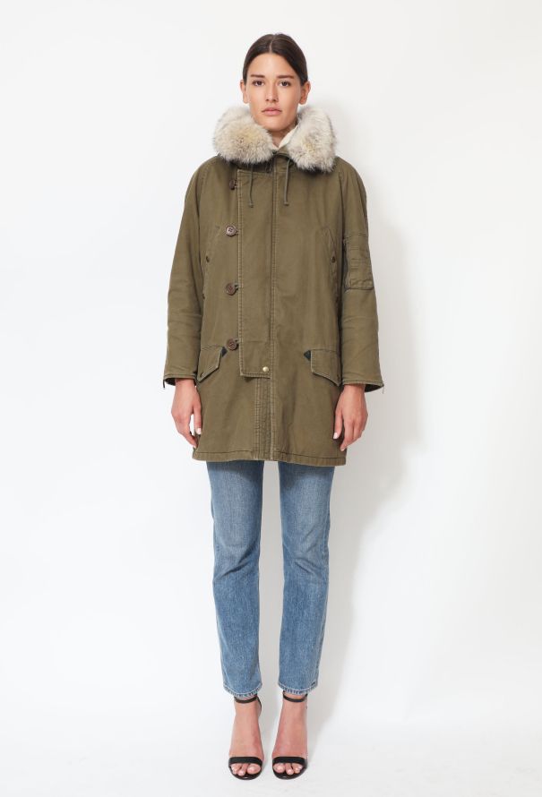 Saint Laurent F/W 2014 Fur Trim Shearling Parka - 3