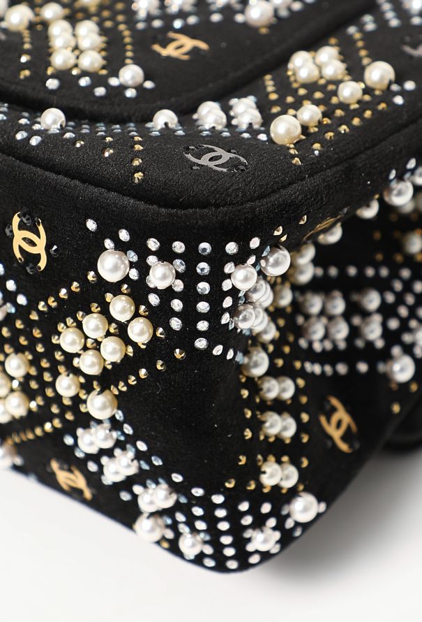 Chanel Pre-Fall 2021 Velvet Embellished Mini 2.55 Bag - 9