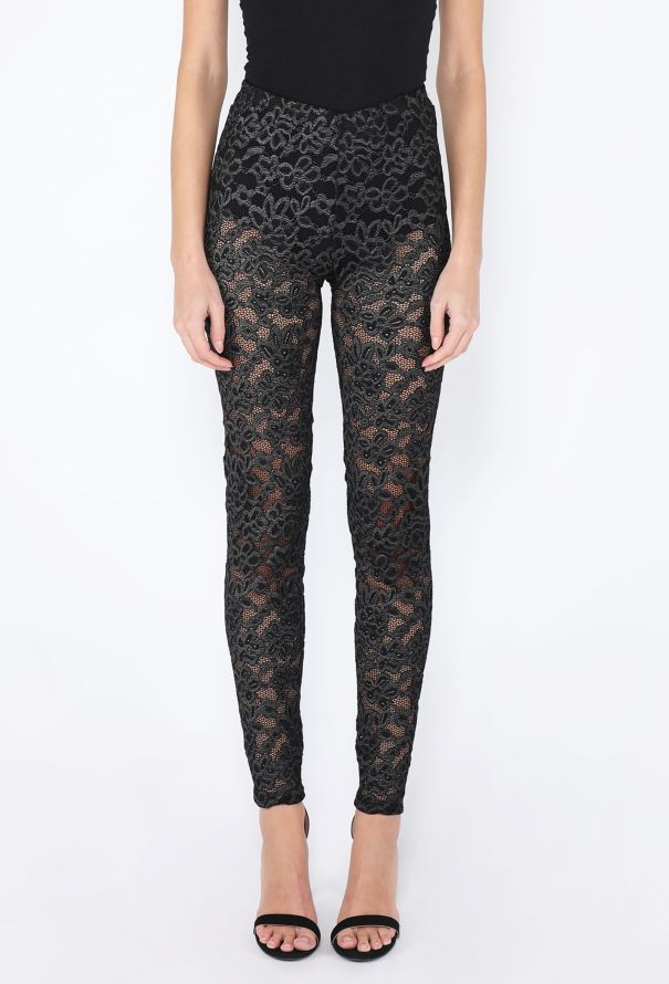 Louis Vuitton S/S 2023 Floral Lace Leggings - 4
