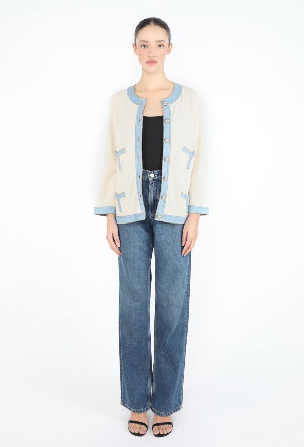 Chanel 2007 Denim Trim 'CC' Cardigan - 4