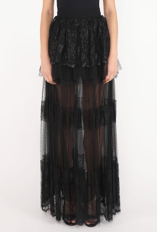 Chloé Tiered Lace Maxi Skirt, Resort 2014 - 3