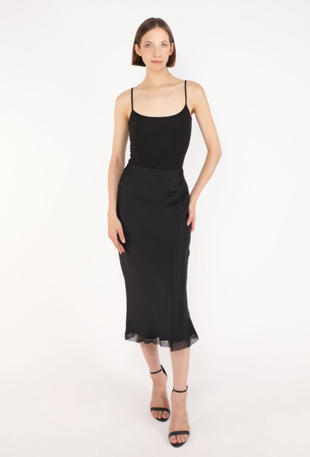 Céline Bias-cut Silk Skirt - 1