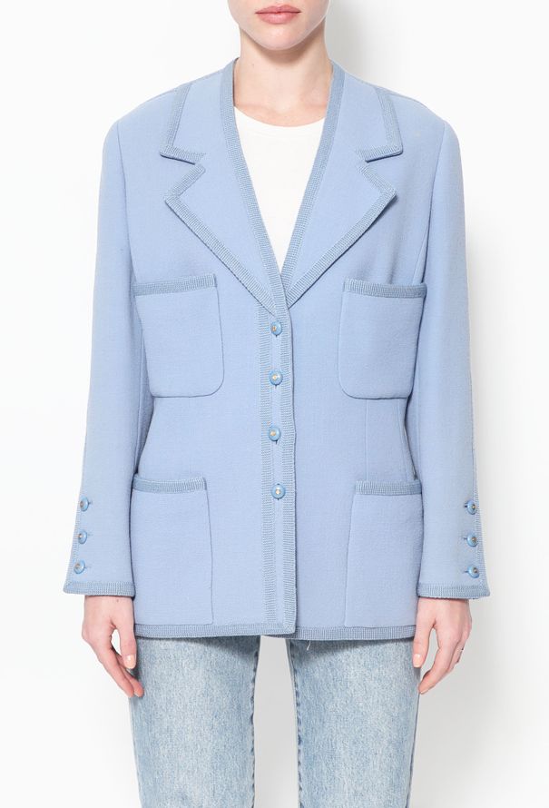 Chanel '90s Braided Trim Pocketed Jacket - 4 Chanel '90s Braided Trim Pocketed Jacket - 4