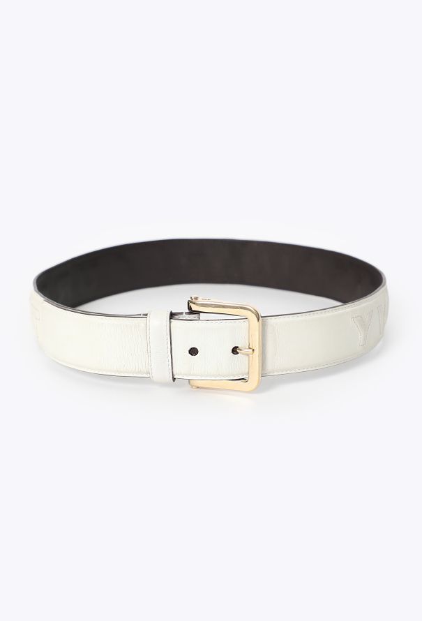 Saint Laurent Tom Ford '90s Logo Embossed Belt - 1