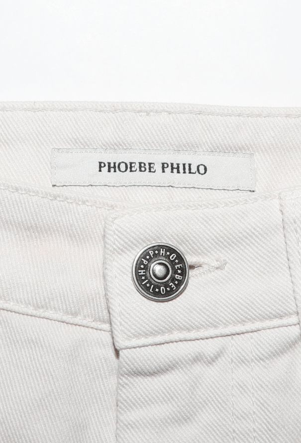 Phoebe Philo White Denim Drop Jeans - 5