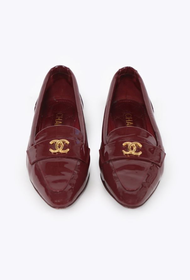 Chanel Patent Leather 'CC' Loafers, 2023 - 2