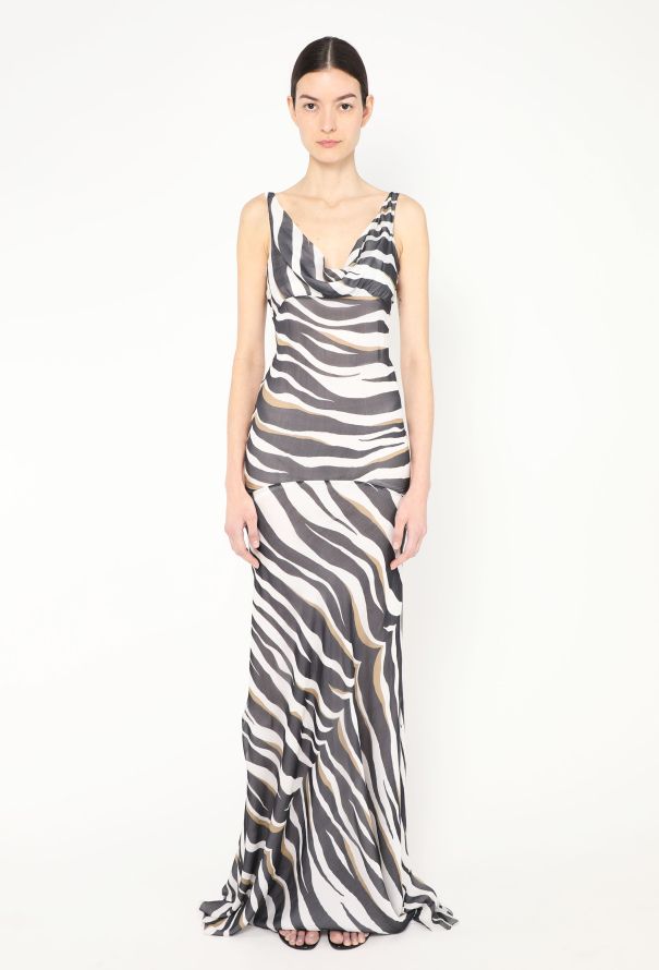 Valentino 2004 Cowl-Neck Silk Gown - 1