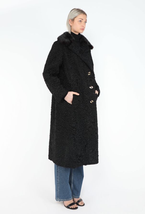 1950s Astrakhan & Fox Fur Coat - 4