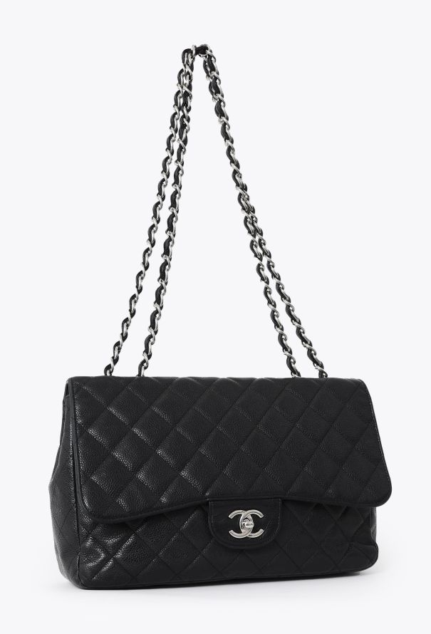 Chanel Black Caviar Jumbo Timeless Bag - 3