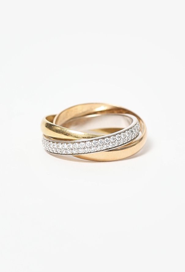 Cartier 18k Gold & Diamond Trinity Ring - 1