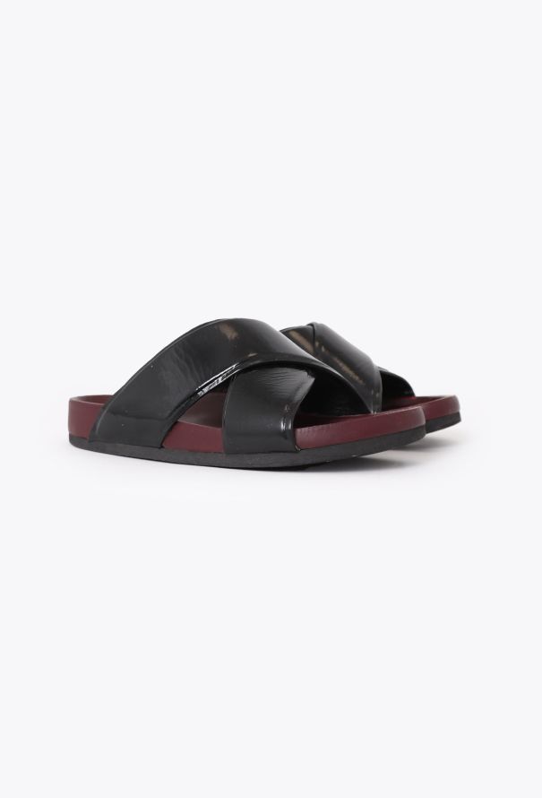 Céline Resort 2014 Patent Criss-Cross Sandals - 5