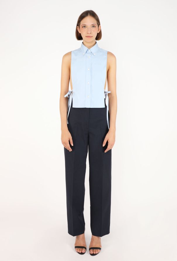 Miu Miu Poplin Open Shirt, S/S 2026 - 3