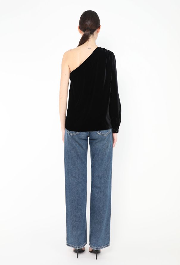 Chloé 2019 One-Shoulder Velvet Top - 4