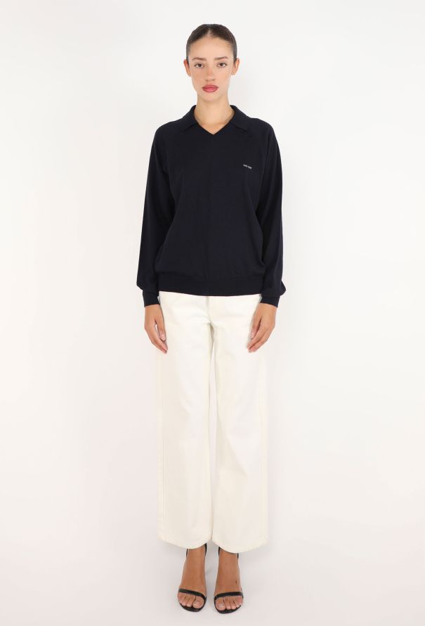 Miu Miu Logo Polo Sweater, S/S 2026 - 3