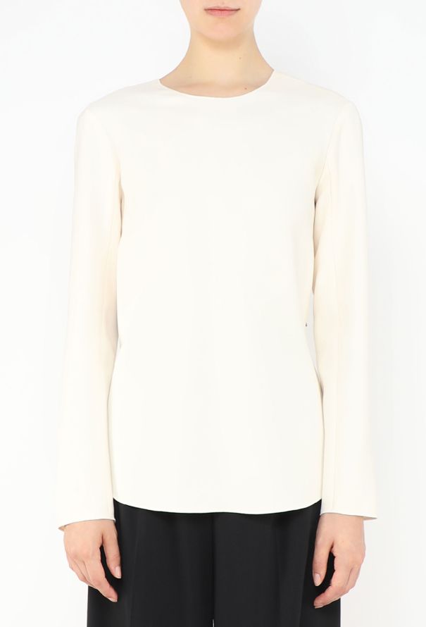 Céline Silk Cross-Back Blouse - 3