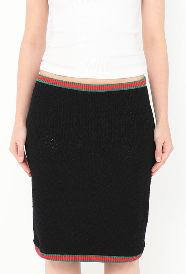 Gucci 2024 Piqué Stripe Skirt - 3