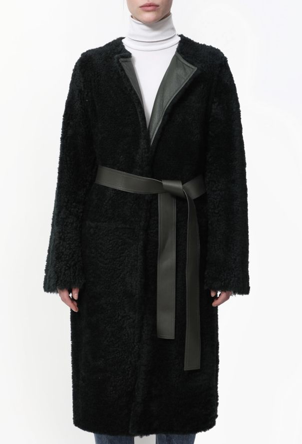 Céline Classic Shearling Belted Coat - 2 Céline Classic Shearling Belted Coat - 2