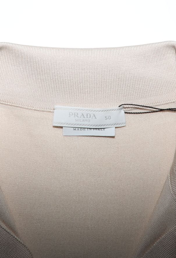 Prada Collared Silk Polo Top - 4