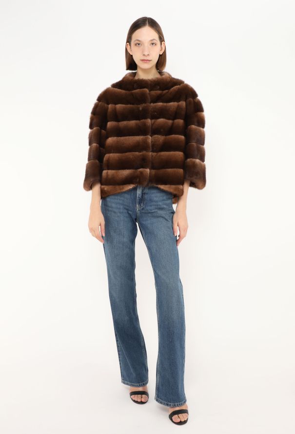 Fendi '90s Mink Fur Cropped Jacket - 1
