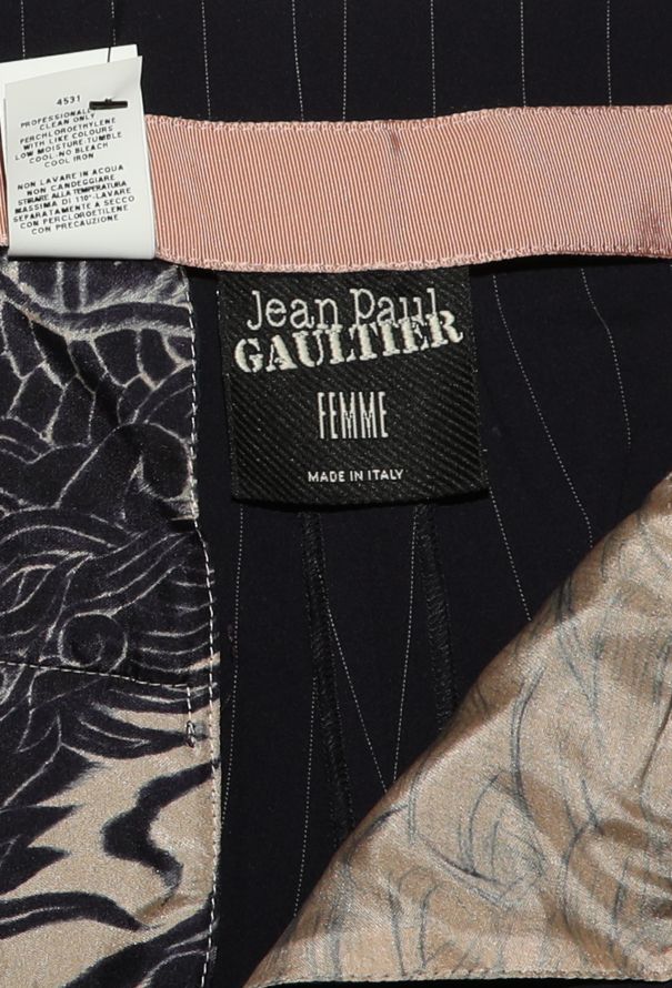 Jean Paul Gaultier Vintage Off-Shoulder Pinstripe Suit - 7