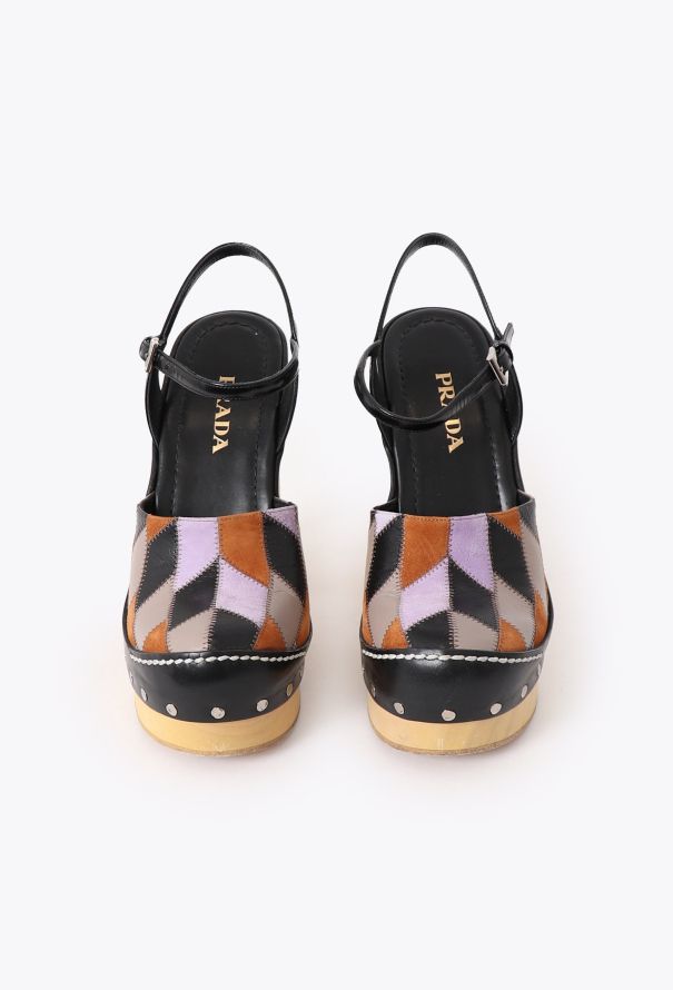 Prada S/S 2015 Patchwork Platforms Pumps - 4