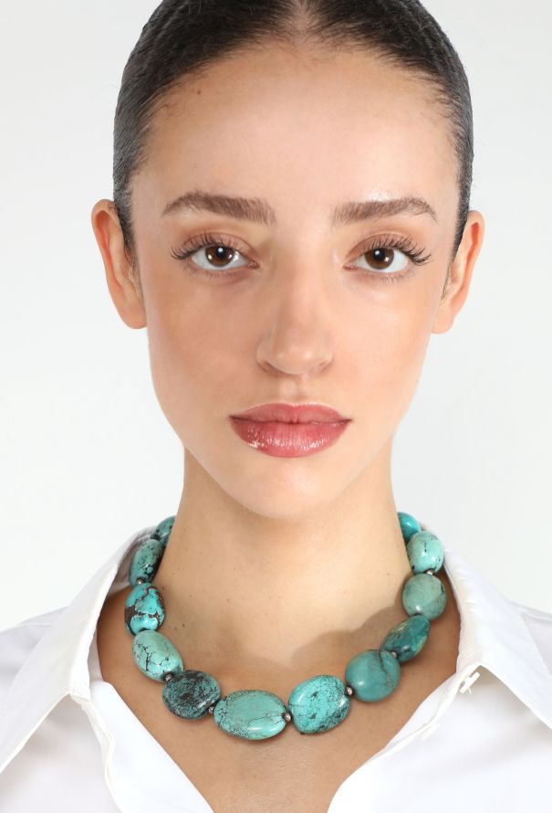 World Treasures Authentic Turquoise & Silver Necklace - 3