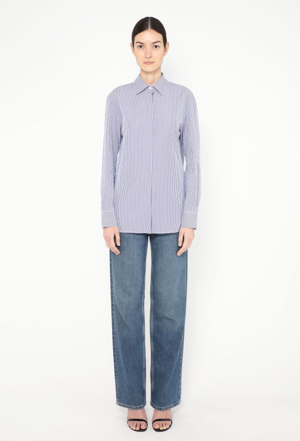 The Row 2023 Derica Pinstripe Shirt - 4 The Row 2023 Derica Pinstripe Shirt - 4