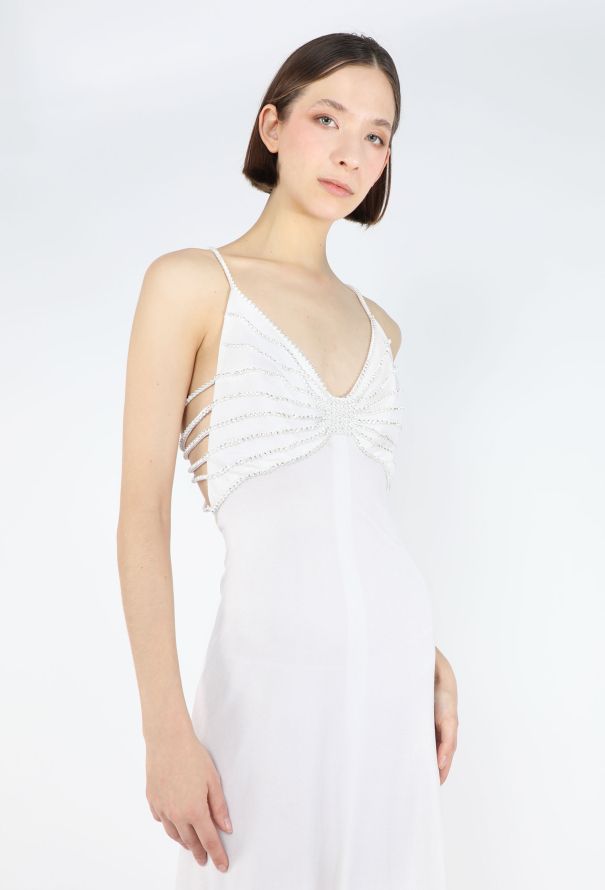 Azzaro 1978 Strass Butterfly Open-Back Gown - 4