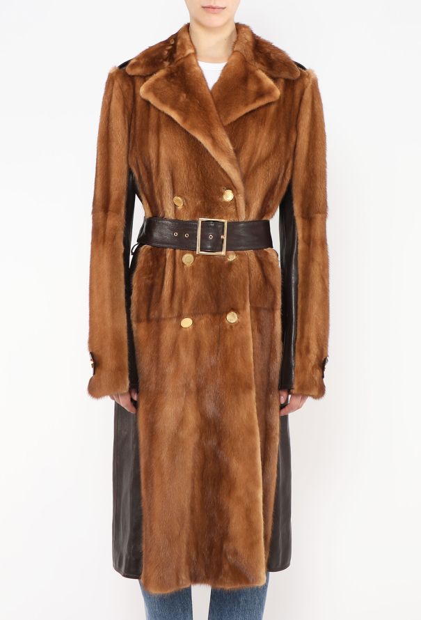 Dolce & Gabbana RARE Late '90s Belted Mink Fur Coat - 3
