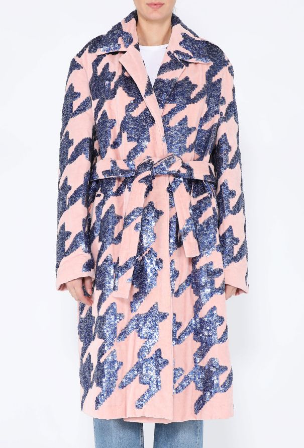 Dries Van Noten 2024 Roltas Velvet Houndstooth Coat - 3