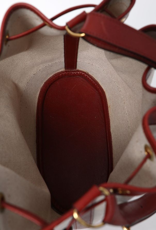 Hermès '90s Toile & 'Rouge H' Market Bag - 15