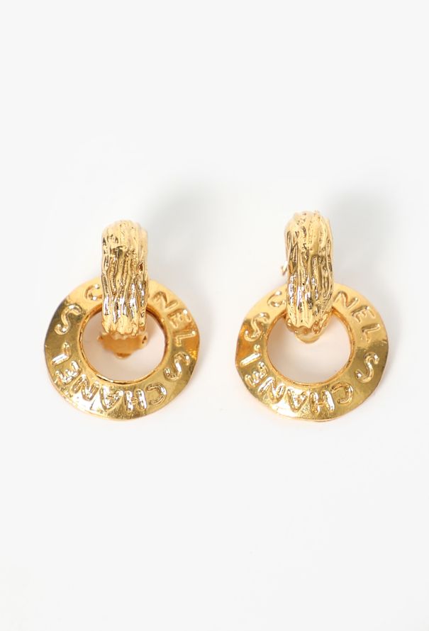 Chanel 1993 Cut-out Hoop Clip Earrings - 2