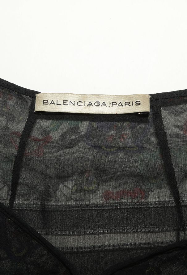 Balenciaga F/W 2007 Ruffled Chiffon Dress - 6 Balenciaga F/W 2007 Ruffled Chiffon Dress - 6