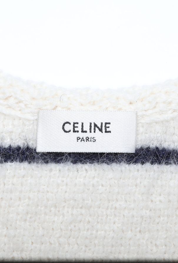 Céline 2023 Brushed Alpaca Marinière Jacket - 5