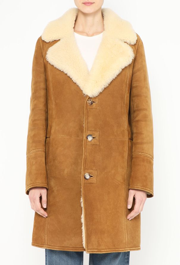 Céline 2019 Suede Shearling Lined Coat - 2 Céline 2019 Suede Shearling Lined Coat - 2