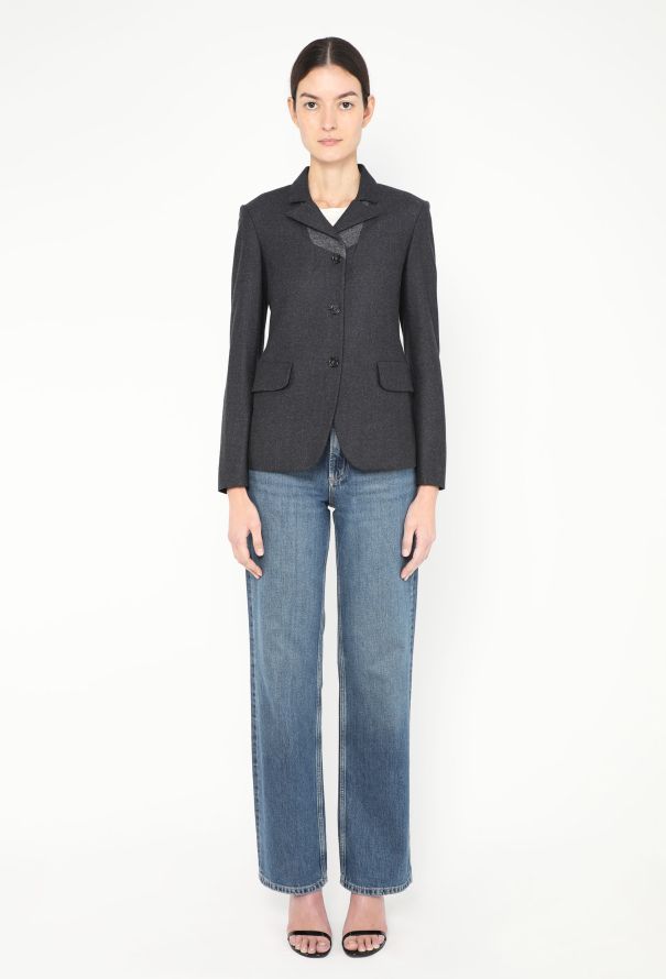 Jil Sander Classic Tailored Felted Blazer - 3
