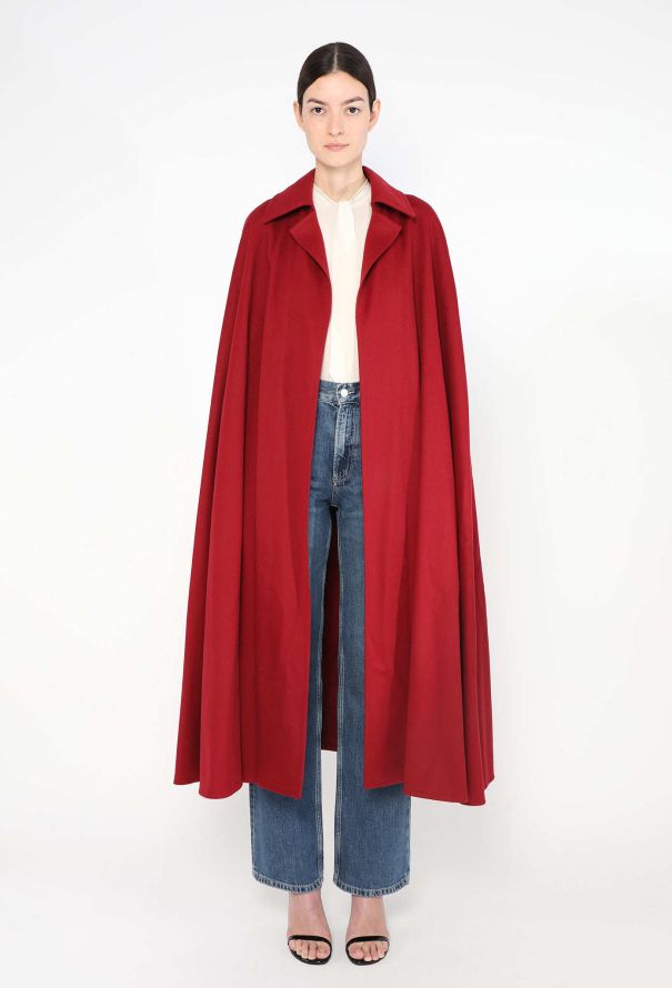 Saint Laurent RARE 1971 Notched Felted Cape - 1