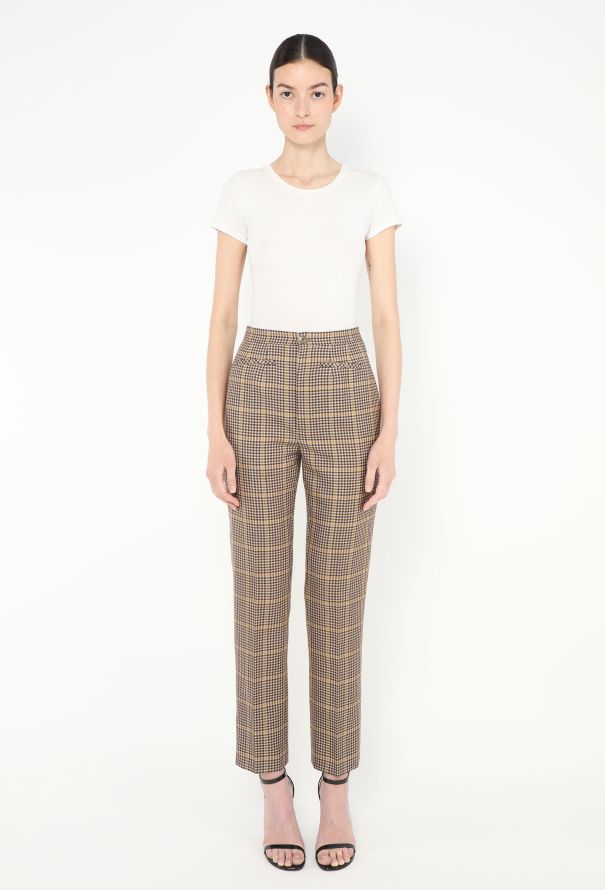 Balenciaga F/W 2016 Plaid Houndstooth Trousers - 1