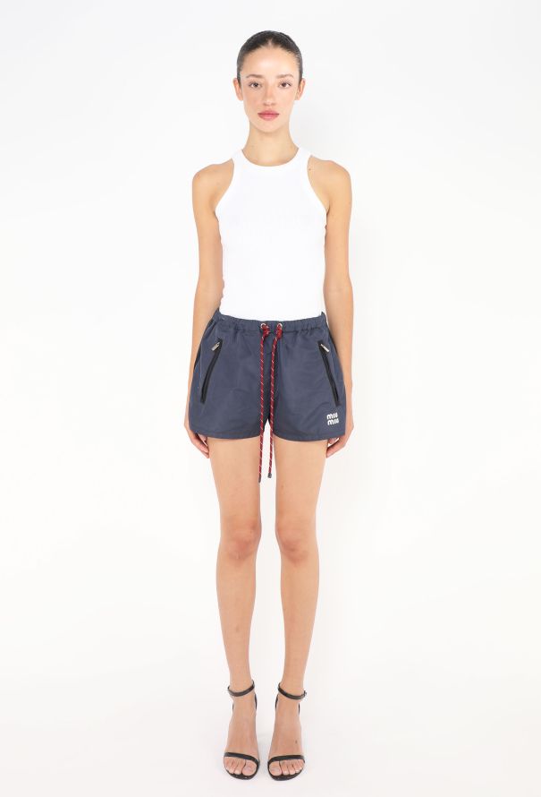 Miu Miu 2024 Nylon Drawstring Shorts - 2 Miu Miu 2024 Nylon Drawstring Shorts - 2